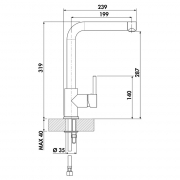 Linea Arco 1 kupferfarbig, Hochdruck, 5011270