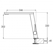 Linea Barra edelstahlfinish, Hochdruck, 5011201