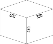 Naber Selectakit Cox Base 360 K/500-2, Abfallsystem Frontauszug, anthrazit, mit Biodeckel, 8013401