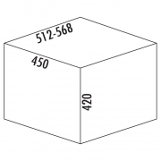 Naber Selectakit M�llex Euro Box 55/60 R, Abfallsystem Frontauszug, anthrazit, 8011019