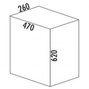 Naber Selectakit Cox Giallo, Auszugskastengestell, silber, 8012378