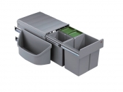 Naber Selectakit Corner Boy 3 Abfallsystem f�r Diagonaleckschr�nke, alu grau, 8012084