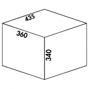 Naber Selectakit Clax� 3 plus/500-2 Abfallsystem, alu grau, 8011359