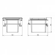 Naber Selectakit Cox Cast� 500-1 Abfallsystem, hellgrau, 360 mm, 8012606