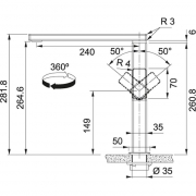 Franke Centinox Einhebelmischer, Hochdruck Festauslauf, Edelstahl, 115.0547.854, 12192
