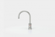 Quooker Classic Nordic Round single tap, PRO3-VAQ und Cube, Edelstahl massiv, 3CNRRVSCUBE