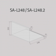 Silverline Sonderschacht L-Form SA-L248 f�r Wandhauben