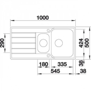 Blanco Classimo Sp�le 6 S-IF, Flachrand, InFino Ablauf, 525329