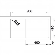 Blanco Classimo Sp�le 6 S-IF, Flachrand, InFino Ablauf, 525329