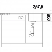 Blanco Classimo Sp�le 45 S-IF, Flachrand, InFino Ablauf, 525330