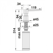 Blanco Lato Sp�lmittelspender schwarz matt, 525789