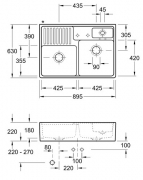 Villeroy & Boch Sp�lstein Doppelbecken, Farbe M1 Mosaique, Trendline