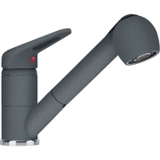 Einzelstck #1648 Franke Novara-Plus Einhebelmischer, Hochdruck Zugauslauf und Brausekopf, Graphit, 115.0470.674