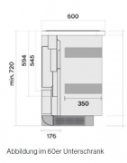 Falmec Sintesi, Ausf�hrung Schwarz, Induktionskochfeld mit integrierter Absaugung, 88 cm, mit 5 Jahren Garantie!