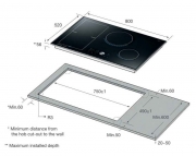 Samsung NZ84T9770RK/EG Autarkes Induktionskochfeld, 80 cm, mit 5 Jahren Garantie!