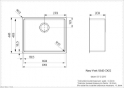 Reginox New York 50x40 OKG jet black, Einbau-/Auflagesp�le, R34262