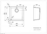 Reginox Amsterdam 40, Regi-Granit Einbausp�le, Farbe grey silvery, R32329