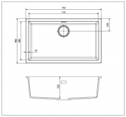 Reginox Amsterdam 72, Regi-Granit Einbausp�le, Farbe pure white, R30875