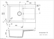 Reginox Amsterdam 78, Regi-Granit Einbausp�le, Farbe caffe silvery, R32770