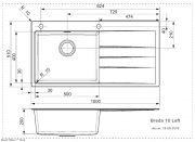Reginox Breda 10, Regi-Granit Einbausp�le, Becken links, Farbe pure white, R33623