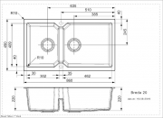 Reginox Breda 20, Regi-Granit Einbausp�le, Farbe pure white, R33722