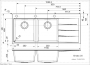Reginox Breda 30, Regi-Granit Einbausp�le, Becken links, Farbe caffe silvery, R33746