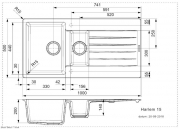 Reginox Harlem 15, Regi-Granit Einbausp�le, Farbe grey silvery, R31308