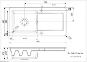 Reginox RL504CW Regi-Keramik, Einbausp�le, weiss, R25543