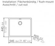 Einzelstck Schock Greenwich N-100 L FB flchenbndig, Cristadur, Farbe Magma