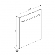 Einzelstck #2543 SMEG KIT6CXF Edelstahlfront mit Anti-Finger-Protektion und Trgriff im Classici Design
