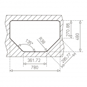 Teka STENA 45-E 1B 1D, Edelstahl-Einbausp�le 45 cm, 12131020