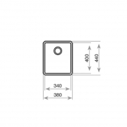 Teka BE LINEA RS15 34.40, Edelstahl-Unterbausple 45 cm, 115000008