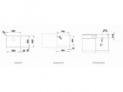 Blanco Zerox 500-IF, Edelstahl Dark Steel, Steelart, InFino Ablauf, 526245