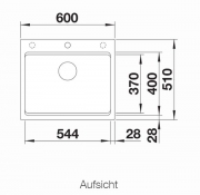 Blanco Etagon 6 Black Edition Etagenbecken, Silgranit PuraDur 2, schwarz, InFino Ablauf, 526339