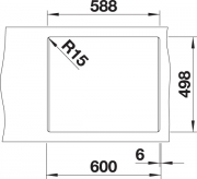 Blanco Etagon 6 Etagenbecken, Silgranit PuraDur 2, Farbe schwarz, InFino Ablauf, 525889