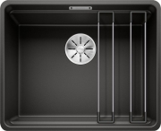 Blanco Etagon 500-F Silgranit PuraDur 2, fl�chenb�ndig, Farbe schwarz, InFino Ablauf, 526349