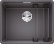 Blanco Etagon 500-F Silgranit PuraDur 2, fl�chenb�ndig, Farbe felsgrau, InFino Ablauf, 526344