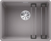 Blanco Etagon 500-F Silgranit PuraDur 2, fl�chenb�ndig, Farbe alumetallic, InFino Ablauf, 526345