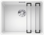 Blanco Etagon 500-F Silgranit PuraDur 2, fl�chenb�ndig, Farbe weiss, InFino Ablauf, 526346