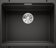 Blanco Etagon 500-U Silgranit PuraDur, Farbe schwarz, InFino Ablauf, 525887