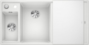 Blanco Axia III 6 S Silgranit PuraDur, Farbe weiss, Glasschneidbrett, Becken links, InFino Ablauf, 524657