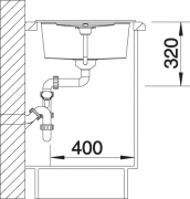 Blancometra 45 S Silgranit PuraDur 2, Farbe schwarz, 525914