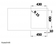 Blanco Solis 400 IF/A Edelstahl B�rstfinish, InFino Ablauf, PushControl� Ablauffernbedienung, 526119