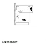 Blanco Solis 400 IF/A Edelstahl B�rstfinish, InFino Ablauf, PushControl� Ablauffernbedienung, 526119