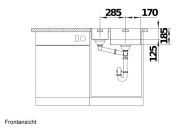 Blanco Solis 340/180 IF/A Edelstahl B�rstfinish, InFino Ablauf, PushControl� Ablauffernbedienung, 526132