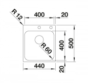 Blanco Supra 400 IF/A Edelstahl B�rstfinish, 526353