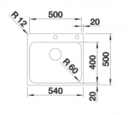 Blanco Supra 500-IF/A Edelstahl B�rstfinish, 526355