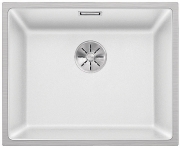 Blanco Subline 500-IF SteelFrame Silgranit PuraDur, Edelstahlrahmen Flachrand, Farbe schwarz, InFino Ablauf, 525998