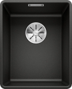 Blanco Subline 320-F Silgranit PuraDur 2, fl�chenb�ndig, Farbe schwarz, InFino Ablauf, 525982