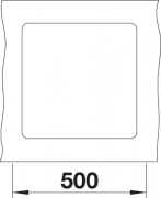 Blanco Subline 400-F Silgranit PuraDur 2, fl�chenb�ndig, Farbe schwarz, InFino Ablauf, 525988